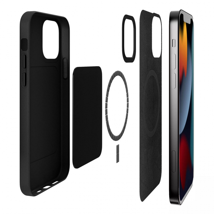 Puro iPhone 13 Pro Max SKYMAG Cover Leather Look, Black Puro iPhone 13 Pro Max SKYMAG Cover Leather Look, Black
