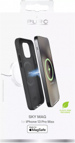 Puro iPhone 13 Pro Max SKYMAG Cover Leather Look, Black Puro iPhone 13 Pro Max SKYMAG Cover Leather Look, Black
