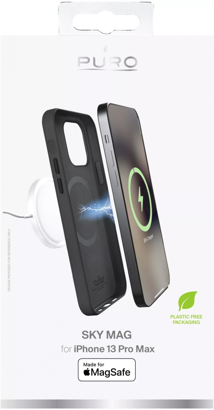 Puro iPhone 13 Pro Max SKYMAG Cover Leather Look, Black Puro iPhone 13 Pro Max SKYMAG Cover Leather Look, Black