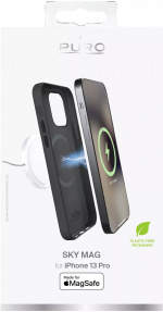 Puro iPhone 13 Pro SKYMAG Cover Leather Look, Black Puro iPhone 13 Pro SKYMAG Cover Leather Look, Black