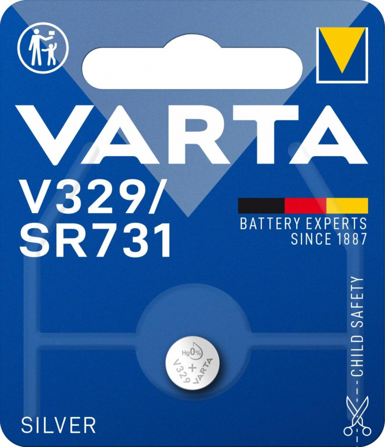 Varta V329/SR731 zilveren munt 1 pak