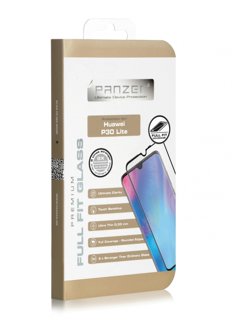 panzer Huawei P30 Lite, Full-Fit Glass, Black panzer Huawei P30 Lite, Full-Fit Glass, Black