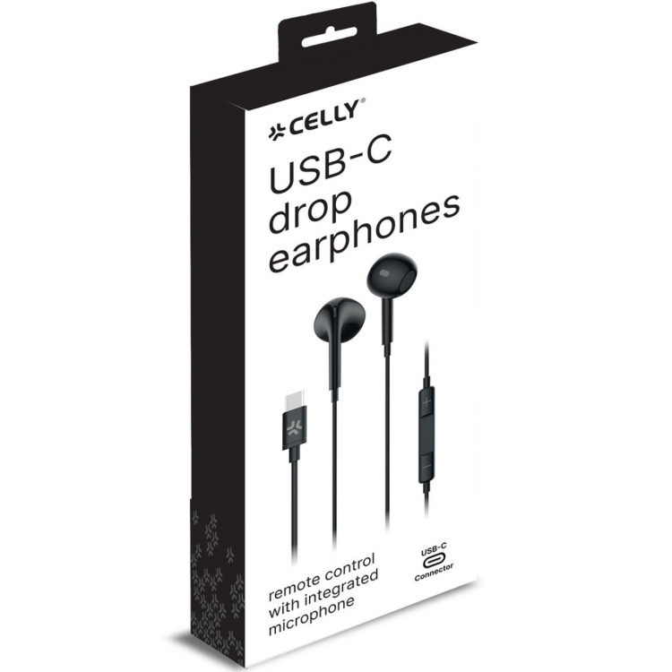 Celly UP1300 Stereoheadset Drop USB-C Svart Celly UP1300 Stereoheadset Drop USB-C Svart