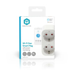 Nedis SmartLife Slimme Stekker | IP21 | Energiemeter | 3680 W | Type F (CEE 7/7) | 0 - 55 °C | Android™ / IOS | 2-wegs | Wit | 1 Stuks