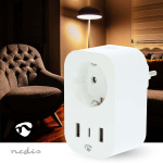 Nedis SmartLife Slimme Stekker | IP21 | Energiemeter | 3680 W | Type F (CEE 7/7) / 1x USB-C™ / 2x USB | 0 - 55 °C | Android™ / IOS | Wit | 1 Stuks Nedis SmartLife Slimme Stekker | IP21 | Energiemeter | 3680 W | Type F (CEE 7/7) / 1x USB-C™ / 2x USB | 0 - 55 °C | Android™ / IOS | Wit | 1 Stuks
