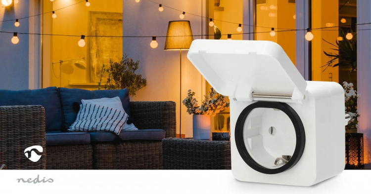 Nedis SmartLife Slimme Stekker | IP44 | Energiemeter | 3680 W | Type F (CEE 7/7) | -25 - 55 °C | Android™ / IOS | Wit | 1 Stuks Nedis SmartLife Slimme Stekker | IP44 | Energiemeter | 3680 W | Type F (CEE 7/7) | -25 - 55 °C | Android™ / IOS | Wit | 1 Stuks