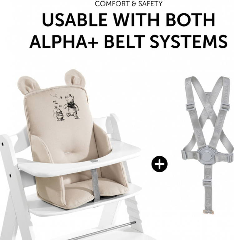Hauck Alpha Cozy Select Disney barnstolsdyna, Nalle Puh Beige