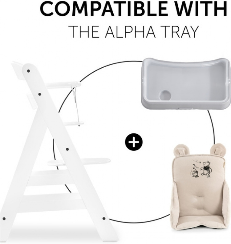 Hauck Alpha Cozy Select Disney barnstolsdyna, Nalle Puh Beige