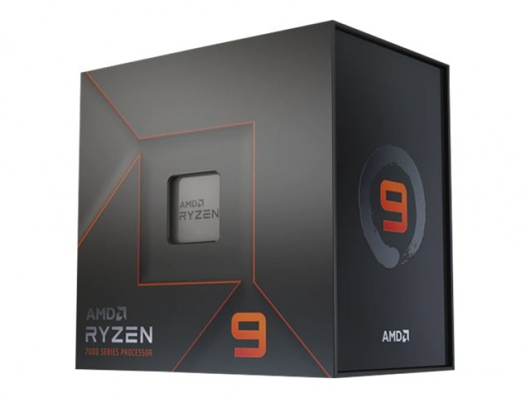 AMD CPU Ryzen 9 7900X 4,7 GHz 12-kärnig AM5 (WOF - med kylare)