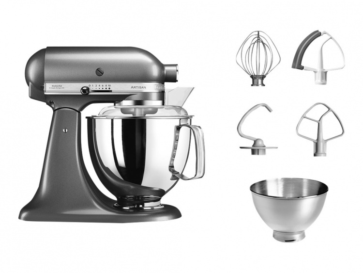 KitchenAid Artisan 5KSM175PSEMS Köksmaskin 4,8 liter Medaljong silver