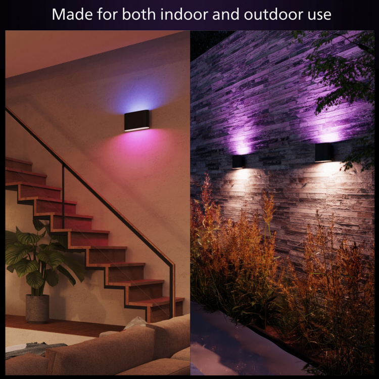 Philips Hue Dymera Vägglampa inom- och utomhus White and Color Ambiance Svart