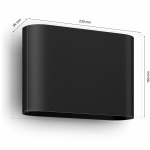 Philips Hue Dymera Vägglampa inom- och utomhus White and Color Ambiance Svart