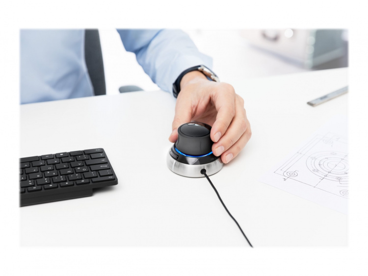 3Dconnexion SpaceMouse Compact Kabel Svart Silver