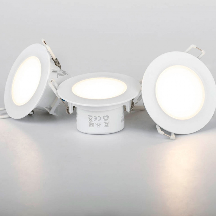 Llitt Doris 230V Dimbar downlight spotlight 3000K 400lm IP65 Vit