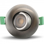 Llitt Ellen Infälld downlight Dim-to-Warm 520lm IP65 3-pack Borstad stål