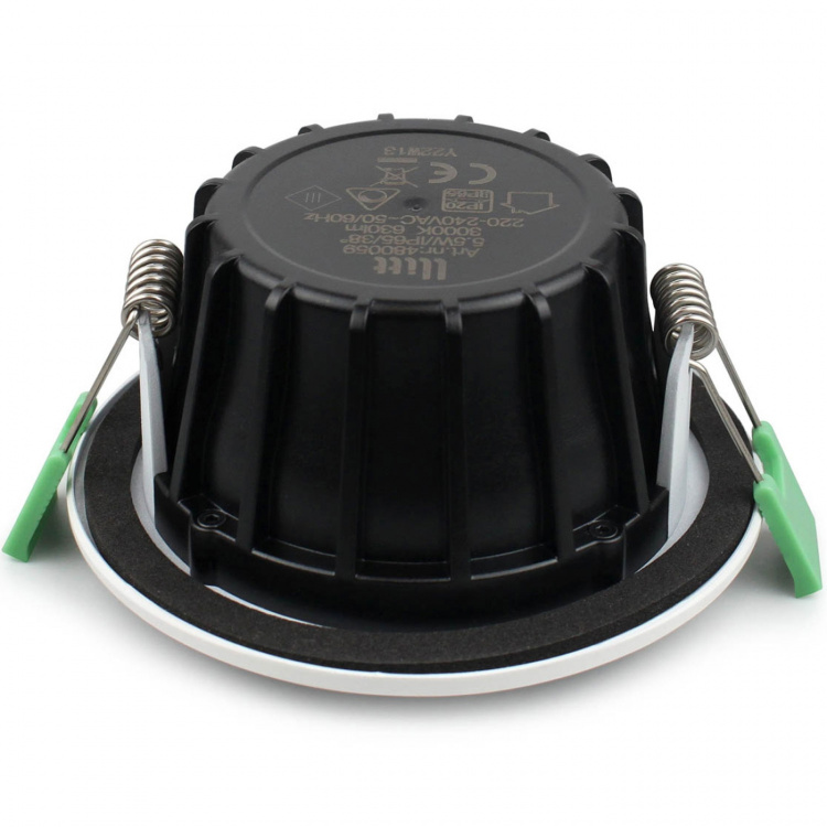 Llitt Lisa Dimbar Infälld downlight 3000K 600lm IP65 3-pack Vit