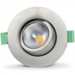 Llitt Lisa Dimbar Infälld downlight 3000K 600lm IP65 3-pack Borstad stål