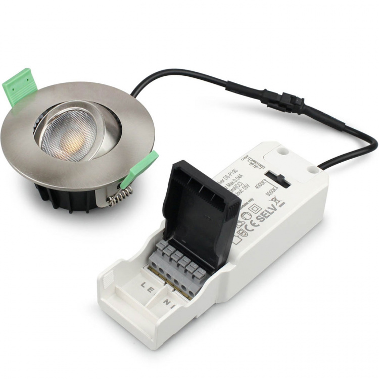 Llitt Sanna Dimbar Infälld downlight 3000K/4000K 520lm IP65 1-pack Borstad stål