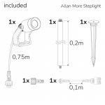 Llitt Allan More Spotlight m metallspjut 1-pack 12V 3000K 100lm IP67 Llitt Allan More Spotlight m metallspjut 1-pack 12V 3000K 100lm IP67