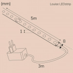 Llitt Louise Ledstrip kit COB-LED DOT IP20 5m 3000K Llitt Louise Ledstrip kit COB-LED DOT IP20 5m 3000K