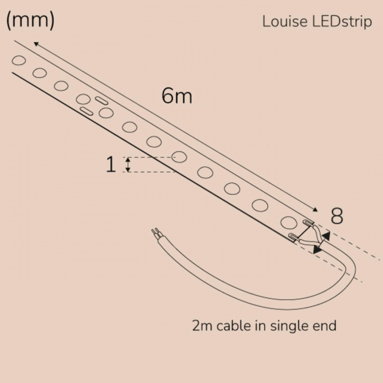 Llitt Louise Ledstrip COB-LED DOT utan trafo IP20 6m 3000K Llitt Louise Ledstrip COB-LED DOT utan trafo IP20 6m 3000K