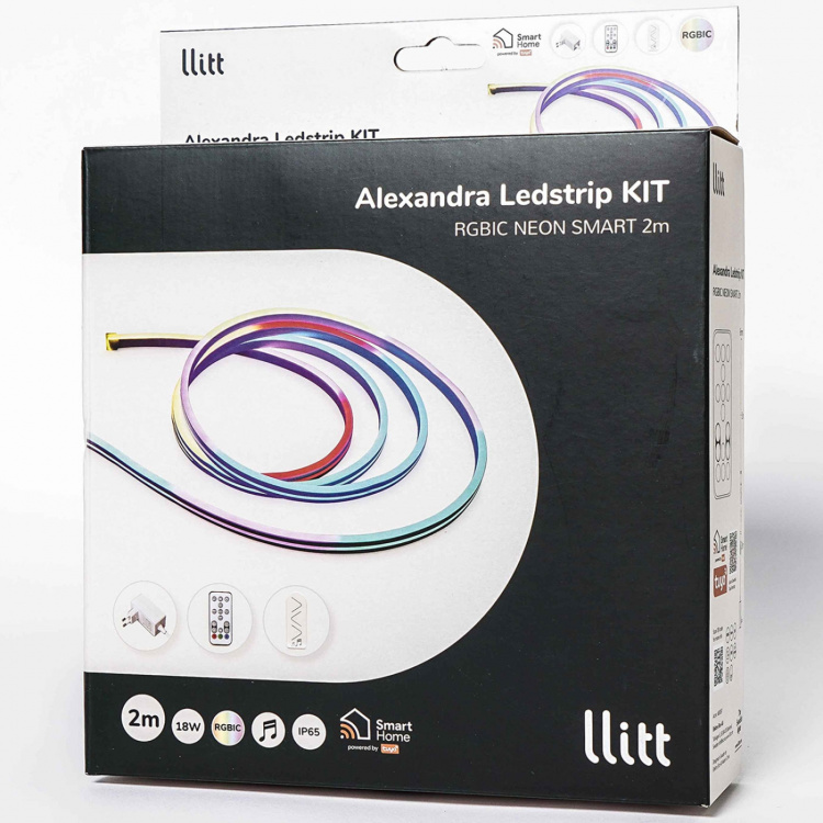 Llitt Alexandra Ledstrip kit RGBIC Neon Smart Tuya WiFi 2m