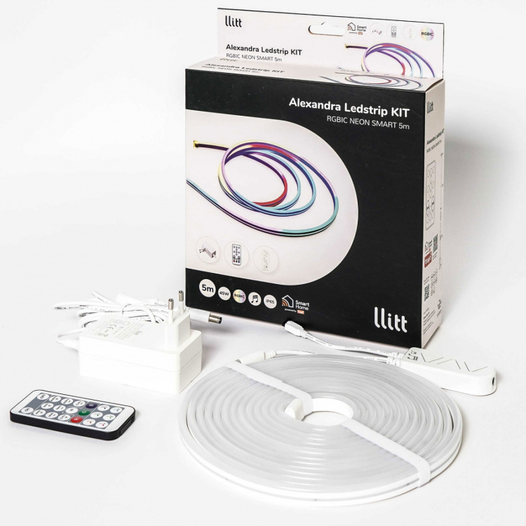 Llitt Alexandra Ledstrip kit RGBIC Neon Smart Tuya WiFi 5m Llitt Alexandra Ledstrip kit RGBIC Neon Smart Tuya WiFi 5m