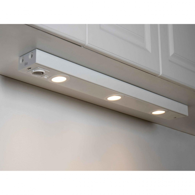 Llitt Emma 870 Köksbänksbelysning 2xspot + uttag 3000K 650lm 870cm Llitt Emma 870 Köksbänksbelysning 2xspot + uttag 3000K 650lm 870cm