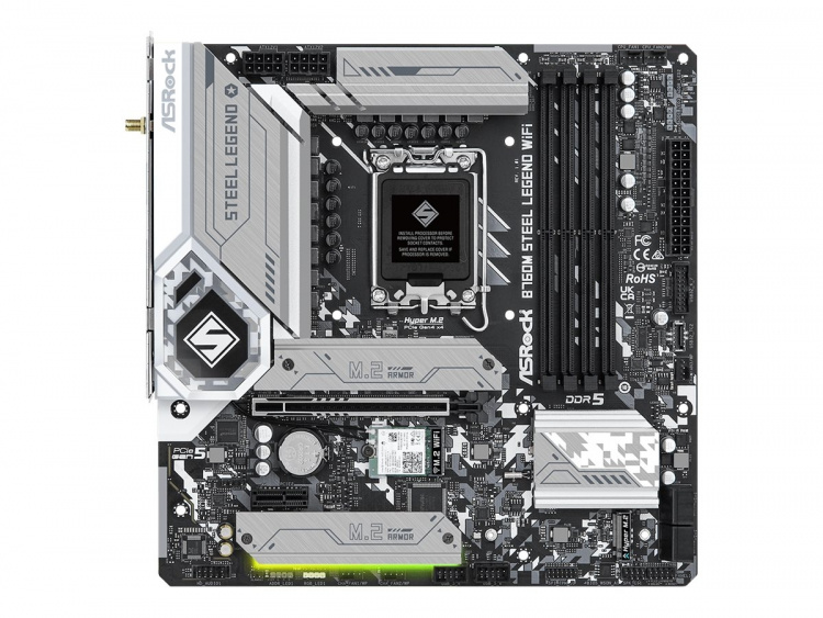 ASRock B760M Steel Legend WiFi Micro-ATX LGA1700 Intel B760 ASRock B760M Steel Legend WiFi Micro-ATX LGA1700 Intel B760
