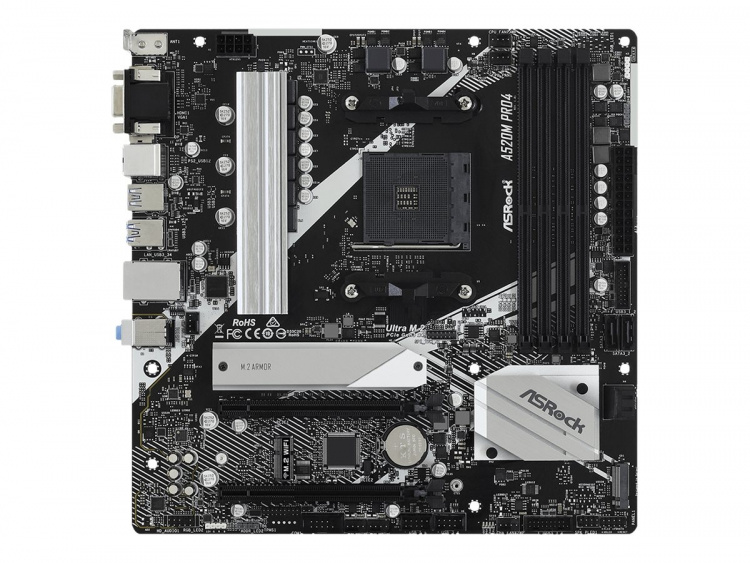 ASRock A520M Pro4 Micro-ATX AM4 AMD A520 ASRock A520M Pro4 Micro-ATX AM4 AMD A520