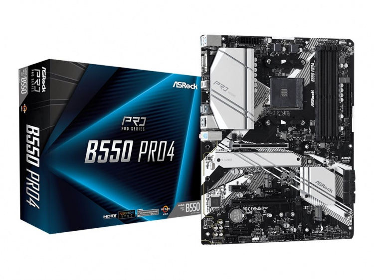 ASRock B550 Pro4 ATX AM4 AMD B550 ASRock B550 Pro4 ATX AM4 AMD B550