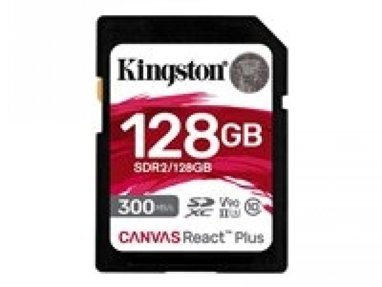 Kingston Canvas React Plus SDXC UHS-II Memory Card 128GB 300MB/s Kingston Canvas React Plus SDXC UHS-II Memory Card 128GB 300MB/s