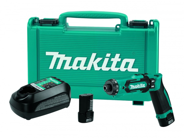Makita DF012DSE Drill/driver 2 batteries included 1/4 hex socket