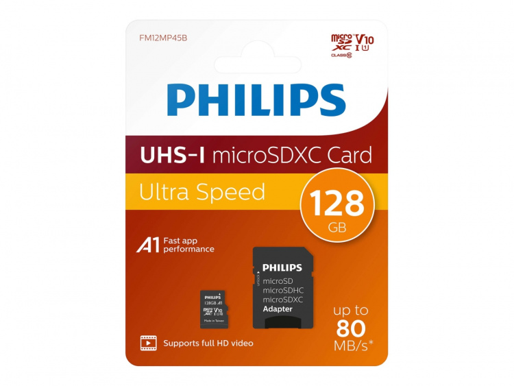 Philips FM12MP45B SDXC Memory Card 128GB 80MB/s