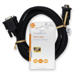 Nedis VGA-Kabel | VGA Male | VGA Male | Vernikkeld | Maximale resolutie: 1280x768 | 3.00 m | Rond | ABS | Zwart | Label Nedis VGA-Kabel | VGA Male | VGA Male | Vernikkeld | Maximale resolutie: 1280x768 | 3.00 m | Rond | ABS | Zwart | Label