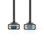 Nedis VGA-Kabel | VGA Male | VGA Female 15p | Vernikkeld | Maximale resolutie: 1280x800 | 5.00 m | Rond | ABS | Zwart | Label Nedis VGA-Kabel | VGA Male | VGA Female 15p | Vernikkeld | Maximale resolutie: 1280x800 | 5.00 m | Rond | ABS | Zwart | Label