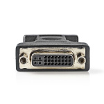 Nedis VGA-Adapter | VGA Male | DVI-I 24+5-Pins Female | Vernikkeld | Recht | ABS / Metaal | Zwart | Envelop