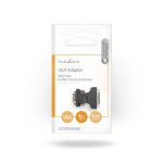Nedis VGA-Adapter | VGA Male | DVI-I 24+5-Pins Female | Vernikkeld | Recht | ABS / Metaal | Zwart | Envelop