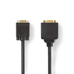 Nedis VGA-Kabel | VGA Male | 2x VGA Female | Verguld | Maximale resolutie: 1280x768 | 0.20 m | Rond | ABS | Zwart | Envelop