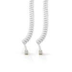 Nedis Telecomkabel | RJ10 Male | RJ10 Male | 2.00 m | Kabel design: Gekruld | Kabeltype: RJ10 | Wit | Doos Nedis Telecomkabel | RJ10 Male | RJ10 Male | 2.00 m | Kabel design: Gekruld | Kabeltype: RJ10 | Wit | Doos