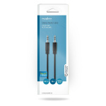 Nedis Stereo-Audiokabel | 3,5 mm Male | 3,5 mm Male | Vernikkeld | 10.0 m | Rond | Zwart | Blister