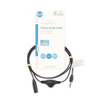 Nedis Stereo-Audiokabel | 3,5 mm Male | 3,5 mm Female | Vernikkeld | 1.00 m | Rond | Zwart | Label Nedis Stereo-Audiokabel | 3,5 mm Male | 3,5 mm Female | Vernikkeld | 1.00 m | Rond | Zwart | Label
