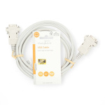 Nedis VGA-Kabel | VGA Male | VGA Male | Vernikkeld | Maximale resolutie: 1024x768 | 2.00 m | Rond | ABS | Ivoor | Label