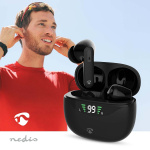 Nedis Volledig Draadloze Oordopjes | ANC (Active Noise Cancelling) | Bluetooth® | Maximale batterijduur: 30 uur | Aanraakbediening | Charging case | Draadloze oplaadcase | Ingebouwde microfoon | Ondersteuning voor spraakbesturing | Zwart Nedis Volledig Draadloze Oordopjes | ANC (Active Noise Cancelling) | Bluetooth® | Maximale batterijduur: 30 uur | Aanraakbediening | Charging case | Draadloze oplaadcase | Ingebouwde microfoon | Ondersteuning voor spraakbesturing | Zwart
