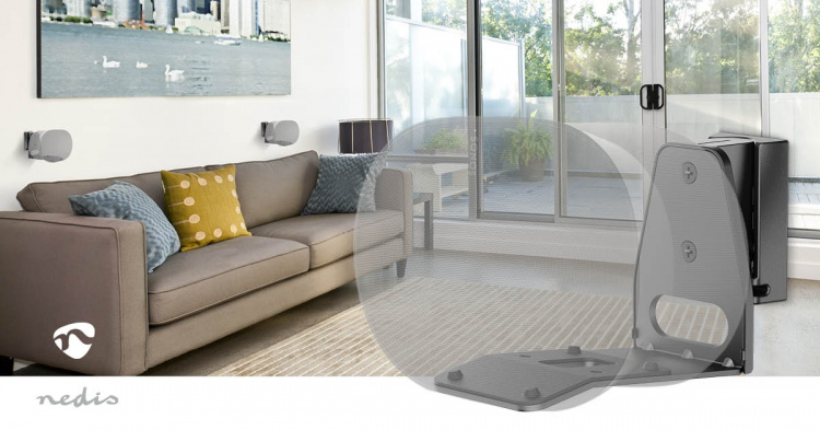 Nedis Speakerbeugel | Geschikt voor: Sonos® Era300 | Wand | 5 kg | Kantelbaar / Zwenken | Kantelbaar | Draaibaar | ABS / Metaal | Zwart Nedis Speakerbeugel | Geschikt voor: Sonos® Era300 | Wand | 5 kg | Kantelbaar / Zwenken | Kantelbaar | Draaibaar | ABS / Metaal | Zwart