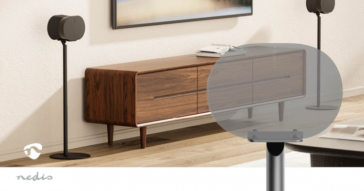 Nedis Speakerbeugel | Geschikt voor: Sonos® Era300 | Standaard | 5 kg | Vast | ABS / Metaal | Zwart Nedis Speakerbeugel | Geschikt voor: Sonos® Era300 | Standaard | 5 kg | Vast | ABS / Metaal | Zwart
