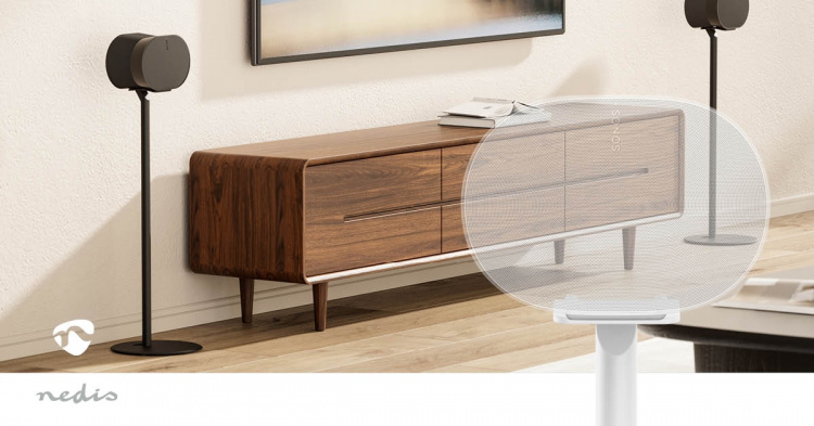 Nedis Speakerbeugel | Geschikt voor: Sonos® Era300 | Standaard | 5 kg | Vast | ABS / Metaal | Wit Nedis Speakerbeugel | Geschikt voor: Sonos® Era300 | Standaard | 5 kg | Vast | ABS / Metaal | Wit