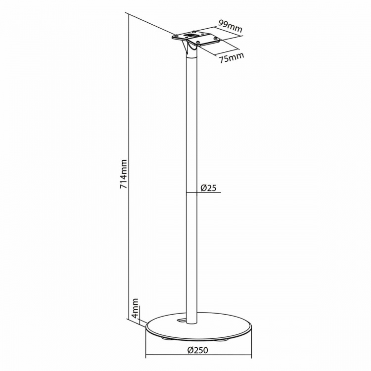 Nedis Speakerbeugel | Geschikt voor: Sonos® Era300 | Standaard | 5 kg | Vast | ABS / Metaal | Wit Nedis Speakerbeugel | Geschikt voor: Sonos® Era300 | Standaard | 5 kg | Vast | ABS / Metaal | Wit