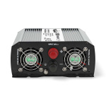 Nedis Omvormer Gemodificeerde Sinusgolf | Ingangsvoltage: 24 V DC | Apparaat stroomoutput: Type F (CEE 7/3) / USB-A | 230 V AC 50 Hz | 1000 W | Piekvermogen: 2000 W | Screw Terminal | Zilver