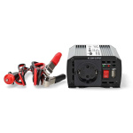 Nedis Omvormer Gemodificeerde Sinusgolf | Ingangsvoltage: 12 V DC | Apparaat stroomoutput: Type F (CEE 7/3) / USB-A | 230 V AC 50 Hz | 300 W | Piekvermogen: 600 W | Accuklemmen + Aansteker | Zilver Nedis Omvormer Gemodificeerde Sinusgolf | Ingangsvoltage: 12 V DC | Apparaat stroomoutput: Type F (CEE 7/3) / USB-A | 230 V AC 50 Hz | 300 W | Piekvermogen: 600 W | Accuklemmen + Aansteker | Zilver